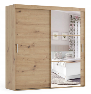 Šatníková skriňa do študenskej izby - Jednodočná šatník SD-50 Oak Artisan Top
