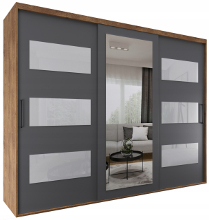 Šatníková skriňa do študenskej izby - Pouf taška na plyšové sedadlo! 150 cm čierna