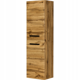 Regál, komoda do kúpeľne - Okrúhle drevené zrkadlo boho béžový priemer 52 cm