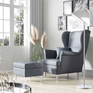 Kreslo do obývačky - Amos kreslo s poufom Udyak Armchair Pouf Shipping 7 dní
