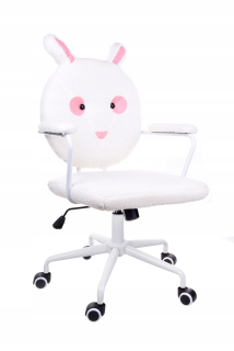 Kancelárske kreslo - Detská kancelária kreslo GaiDio White Bunny