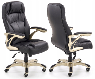 Kancelárska stolička, kreslo - Carlos Swivel Office Armchair Black Halmar