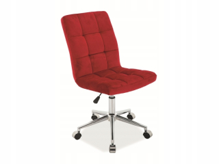 Stolička do detskej izby - Otočné kreslo Q-020 Velvet Bordo Bluvel59
