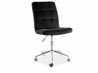 Stolička do detskej izby - Otočné kreslo Q-020 Velvet Black Bluvel 19