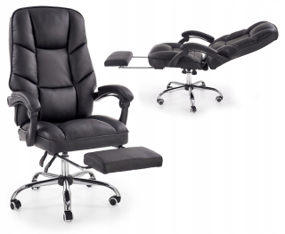 Kancelárske kreslo - Kreslo s otočnou kanceláriou Footrest Office Alvin Black