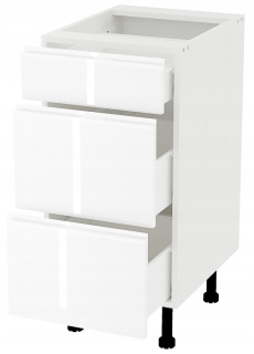 Kuchynská skrinka - Freddi Basic White Gloss B_S40_3S Stály skrinku