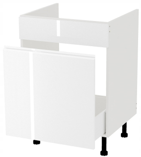 Kuchynská skrinka - Freddi Basic White Gloss B_S60ZL_1SM pod umývadlom