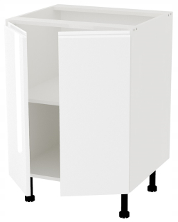 Kuchynská skrinka - Freddi Basic White Gloss B_S60_2F stojatá skrinka