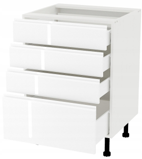 Kuchynská skrinka - Freddi Basic White Gloss B_S60_4S Stály skrinku
