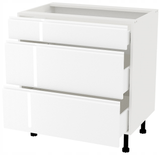 Kuchynská skrinka - Freddi Basic White Gloss B_S80_3S Stály skrinku