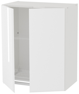 Kuchynská skrinka - Freddi Basic White Gloss B_WO60H72_2F s kvapkadlami