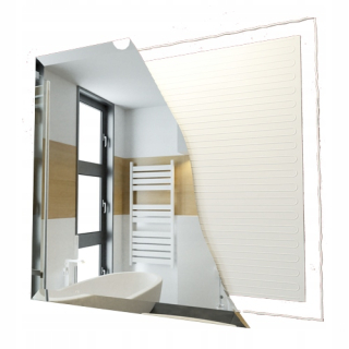 Zrkadlo do predsiene - Fóliová zahrievacia rohož pod zrkadlom Antiphae 64x64 cm