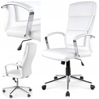 Kancelárske kreslo - Kancelárska stolička Tyberius White Eco -Geather