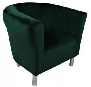 Kreslo do obývačky - Sante Club Armchair - Fľaša plyšový zelený klub