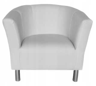 Kreslo do obývačky - Sante Club Armchair - SkaJ Eco Leather White Club