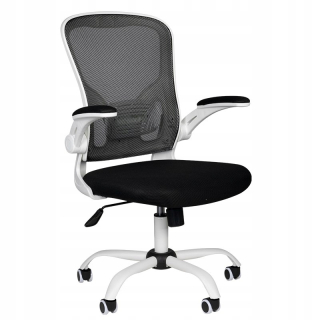 Kancelárske kreslo - Comfort 73 Biela - Čierna kancelárska stolička