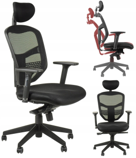 Kancelárska stolička, kreslo - Ergonomické kreslo HN-5038 čierna zo stonky