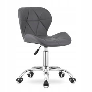 Kancelárske kreslo - Darkgrey Eco -Geather prešívaná kancelárska stolička
