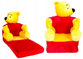 Kreslo do detskej izby - Autosede Winnie s plyšovým žltým kreslom