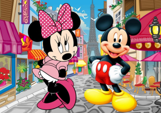 Tapeta do detskej izby - Nástenná maľba, Mickey Mouse and Friends 100x70