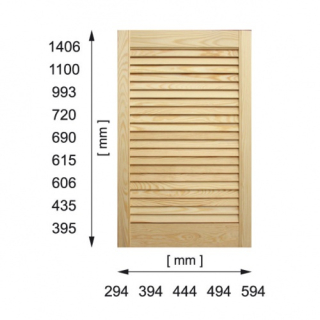 Predná strana nábytku čelo - RAW Lamellar Openwork Fronts 1100x444 Výrobca