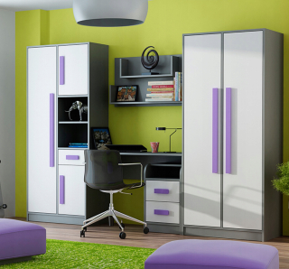Zostava nábytku do detskej izby - Git Furniture Meble Git#2 Anthracite / Biela