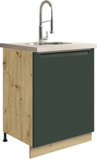 Kuchynská skrinka - Spodná skrinka pod umývadlom 60 [11D] Green Matt