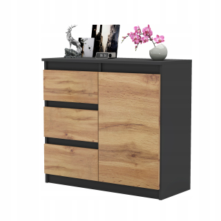 Komoda do obývačky - Pripravená komplexná moderná komoda 80 cm