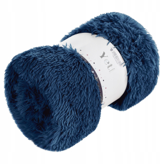 Prikrývka, prehozy na posteľ - Navy modrá prikrývka Plaid kožušina taliansky 200x220 YETI