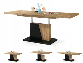 Konferenčný stolík do obývačky - Grand Noir Oak C. Golden Black Bench Table Bench