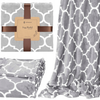 Prikrývka, prehozy na posteľ - Hrubá prikrývka postele šedá Clover 200x220