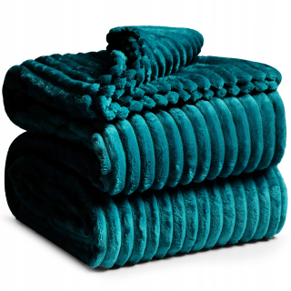 Prikrývka, prehozy na posteľ - Hrubé prikrývky Razené pruhy 200x220cm Plaid Bedspread