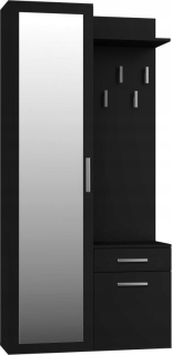 Skriňa do predsiene - Topeshop duo 50 x 180 x 35 cm čierny šatník