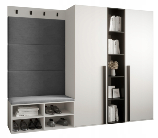 Šatníková skriňa do študenskej izby - Miro Panels Miro 8 White Mat
