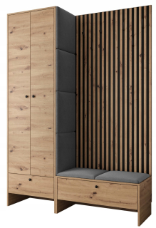 Šatníková skriňa do študenskej izby - Šatník s panelmi skrinky lamele lopta 03