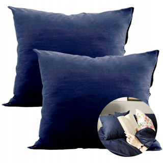 Obliečka na vankúš - Navy modré vankúše - 2 kusy 70x80 cm
