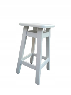 Barová stolička do kuchyne - Drevená hocher 70 biela stolička Solice Stool