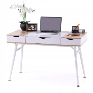 Kancelársky stôl - Homede Modern Desk s dubovými zásuvkami 120 cm