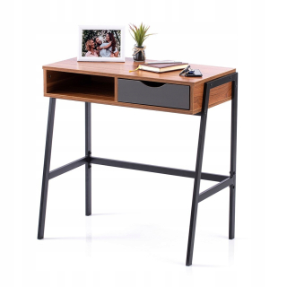 Kancelársky stôl - Homede Small Desk 75 cm Industrial Loft Walnut