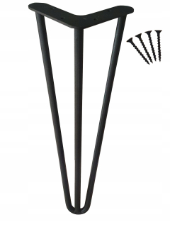 Nábytkové nožičky - Kovová noha vlásenky pre stôl 40 cm 3r