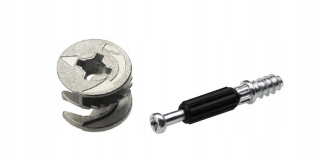 Spojovacia skrutka na nábytok - Hettich Mandrel + Mimosa Kpl 30 ks
