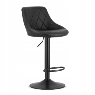 Barová stolička do kuchyne - Hocker Kast - Black Eco -Leather / Black Base