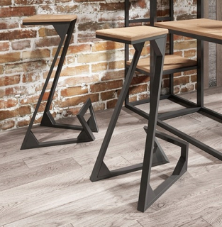 Barová stolička do kuchyne - Priemyselný oceľový bar Loft Hoker.