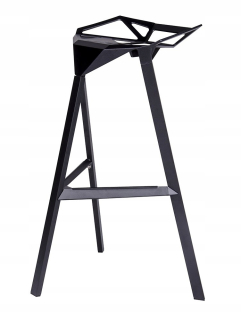 Barová stolička do kuchyne - Prémiový split Hocker Black - hliník