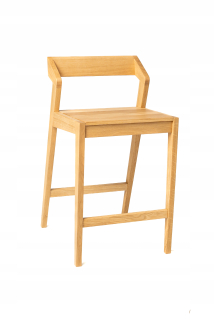 Barová stolička do kuchyne - Dubový Hocker Adrian Drevená výška sedadla 67 cm