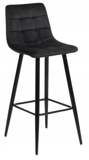 Barová stolička do kuchyne - Hocker, roztrhaný Velvet Velvet Black Bar stoličky