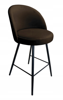 Barová stolička do kuchyne - Elegantné zamatové kreslo Velvet Navy/Black