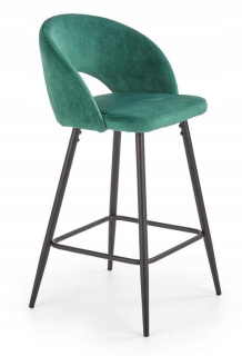 Barová stolička do kuchyne - H96 Velvet Green Velvet Bar Hocker
