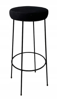 Barová stolička do kuchyne - Bar stolica Hoker 75 cm čierny kovový podkrovie 1p