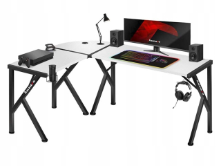 Kancelársky stôl - Huzaro Corner Gaming Desk Hero 6.3 biely